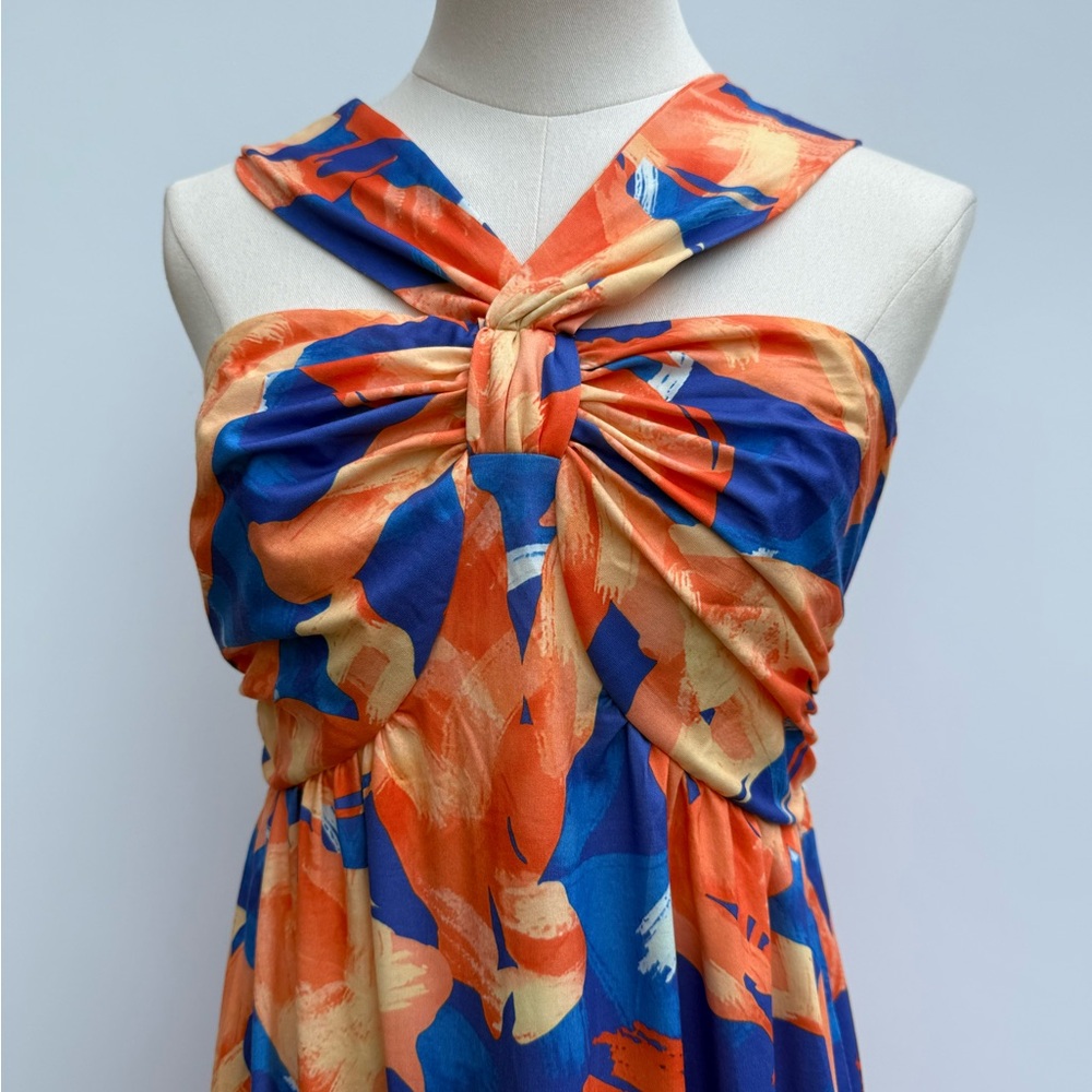 GRACE KARIN Women's Criss Cross Halterneck Sleeveless Summer Floral Maxi Dress - Picture 9 of 16